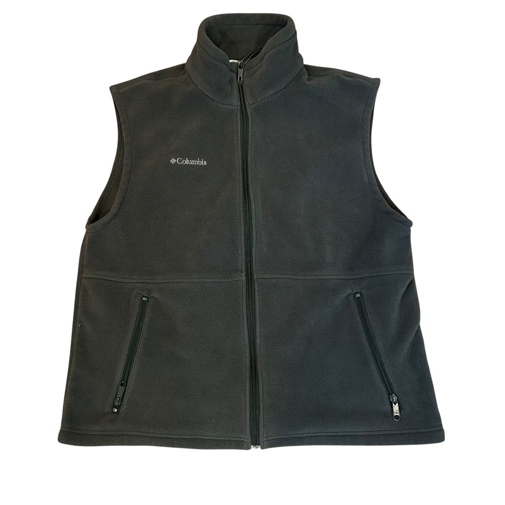 Vtg Gorpcore 90s columbia forest green sherpa fleece‎ vest Sz large